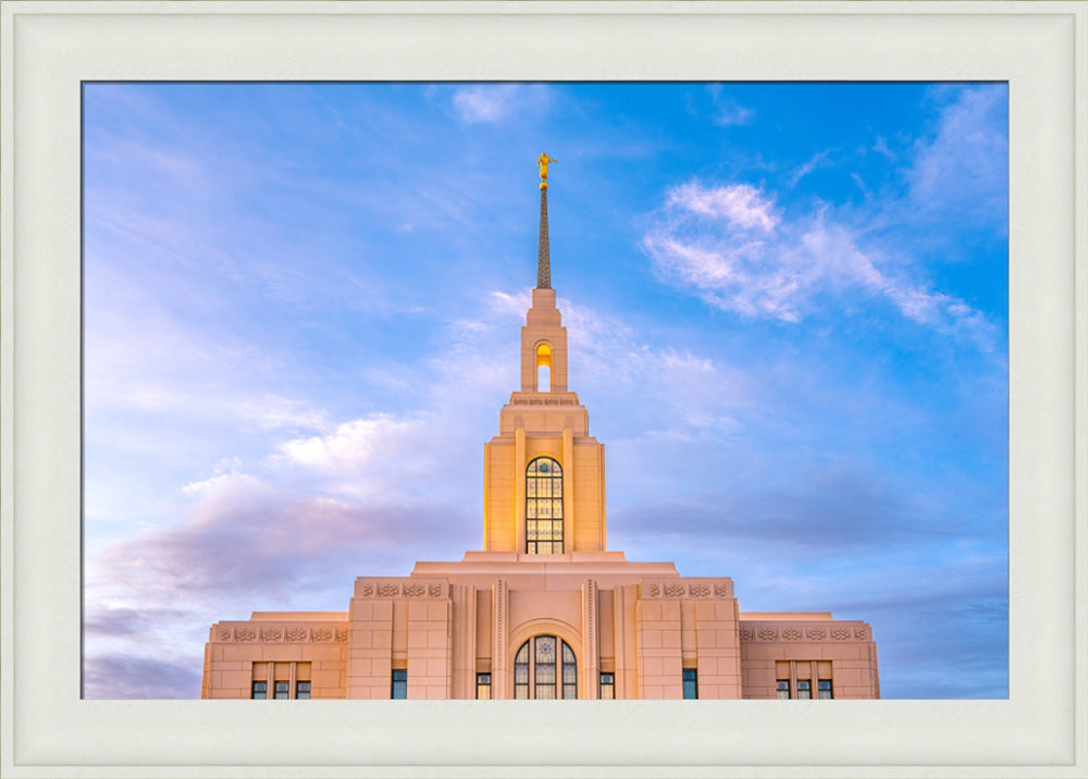 Red Cliffs Utah Temple - Pink Sky