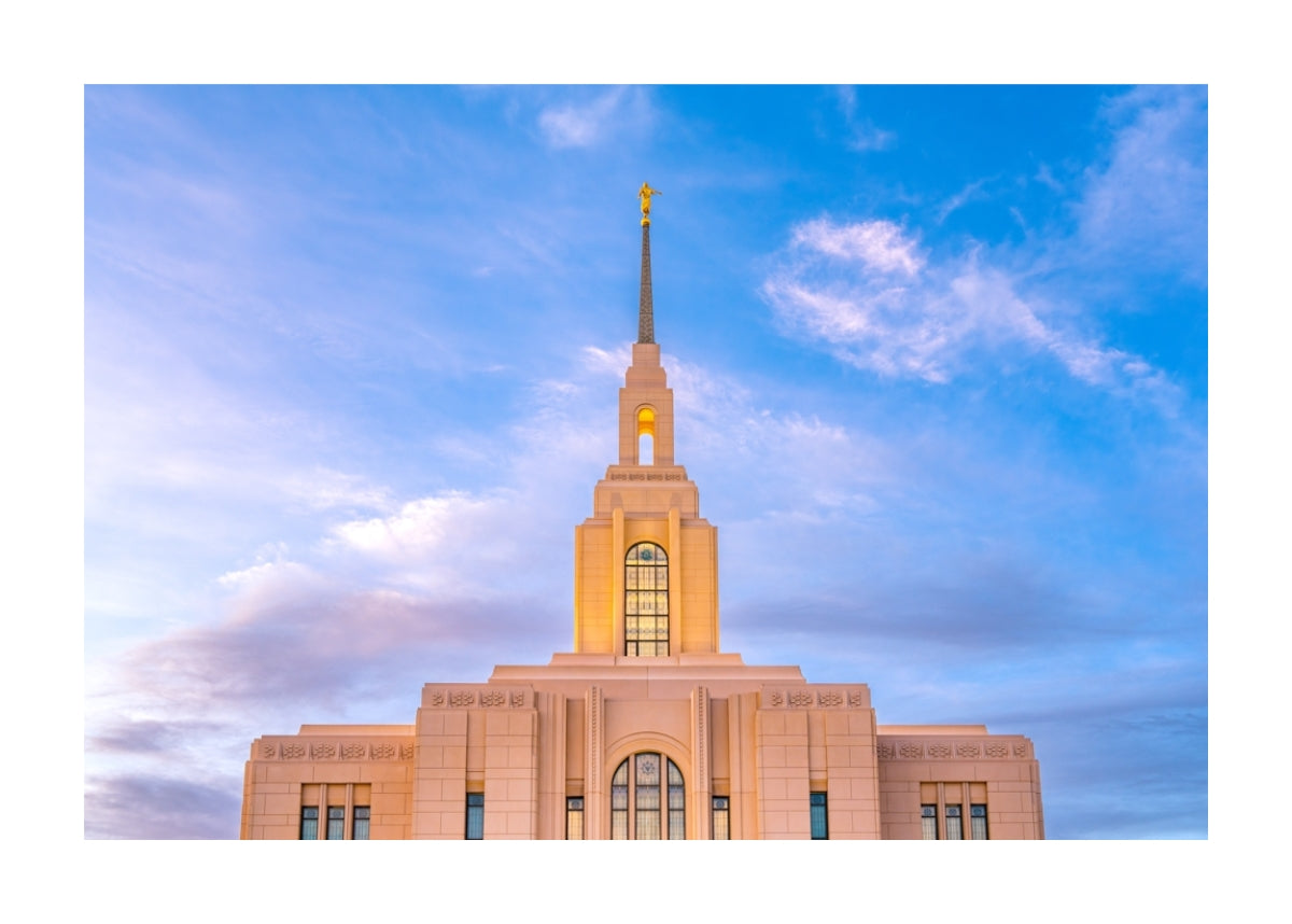 Red Cliffs Utah Temple - Pink Sky