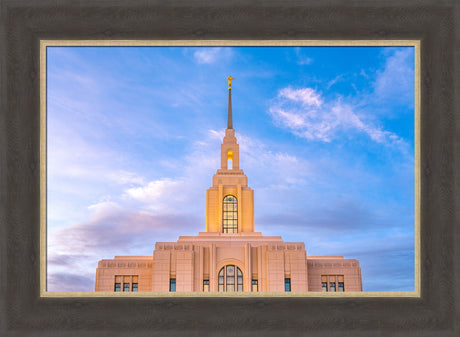 Red Cliffs Utah Temple - Pink Sky - framed giclee canvas