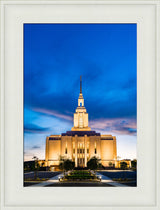 Red Cliffs Utah Temple - Evening Shadows - framed giclee canvas