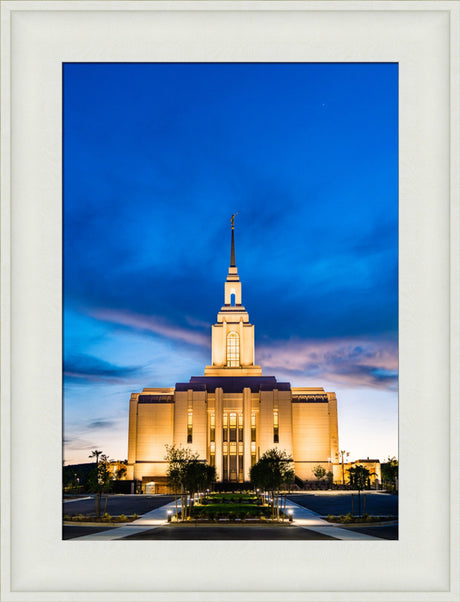 Red Cliffs Utah Temple - Evening Shadows - framed giclee canvas