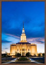 Red Cliffs Utah Temple - Evening Shadows - framed giclee canvas