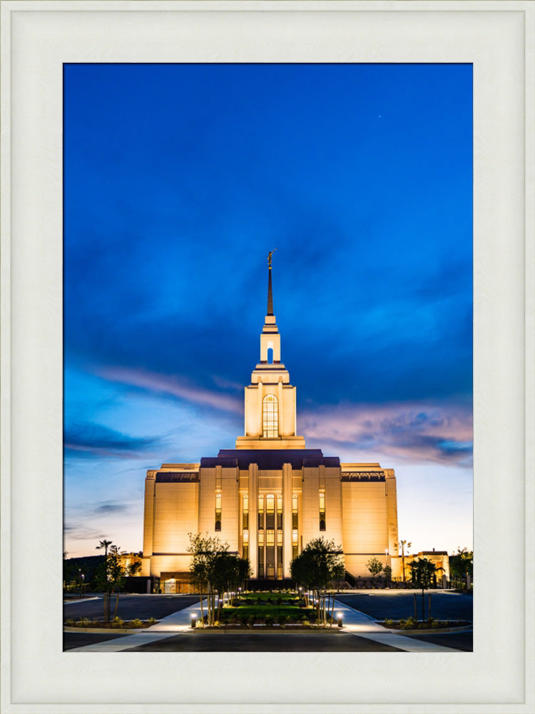 Red Cliffs Utah Temple - Evening Shadows - framed giclee canvas