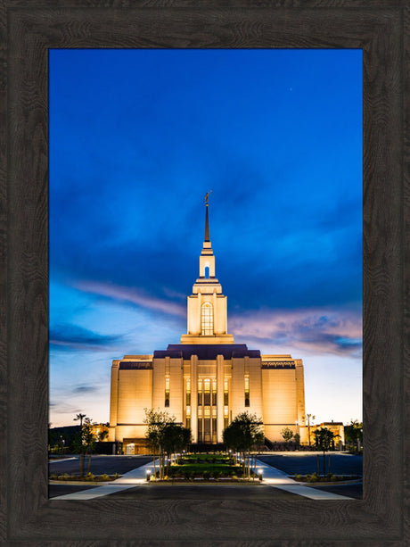 Red Cliffs Utah Temple - Evening Shadows - framed giclee canvas