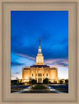 Red Cliffs Utah Temple - Evening Shadows - framed giclee canvas