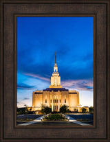 Red Cliffs Utah Temple - Evening Shadows - framed giclee canvas