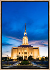 Red Cliffs Utah Temple - Evening Shadows - framed giclee canvas