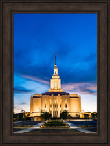 Red Cliffs Utah Temple - Evening Shadows - framed giclee canvas