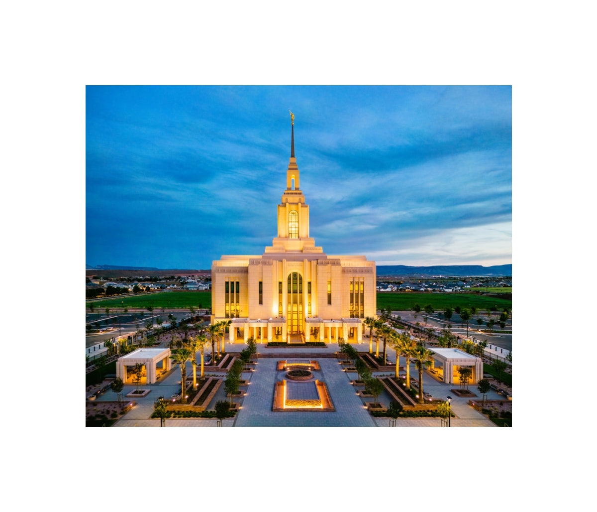 Red Cliffs Utah Temple - Evening Glow