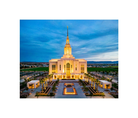 Red Cliffs Utah Temple - Evening Glow