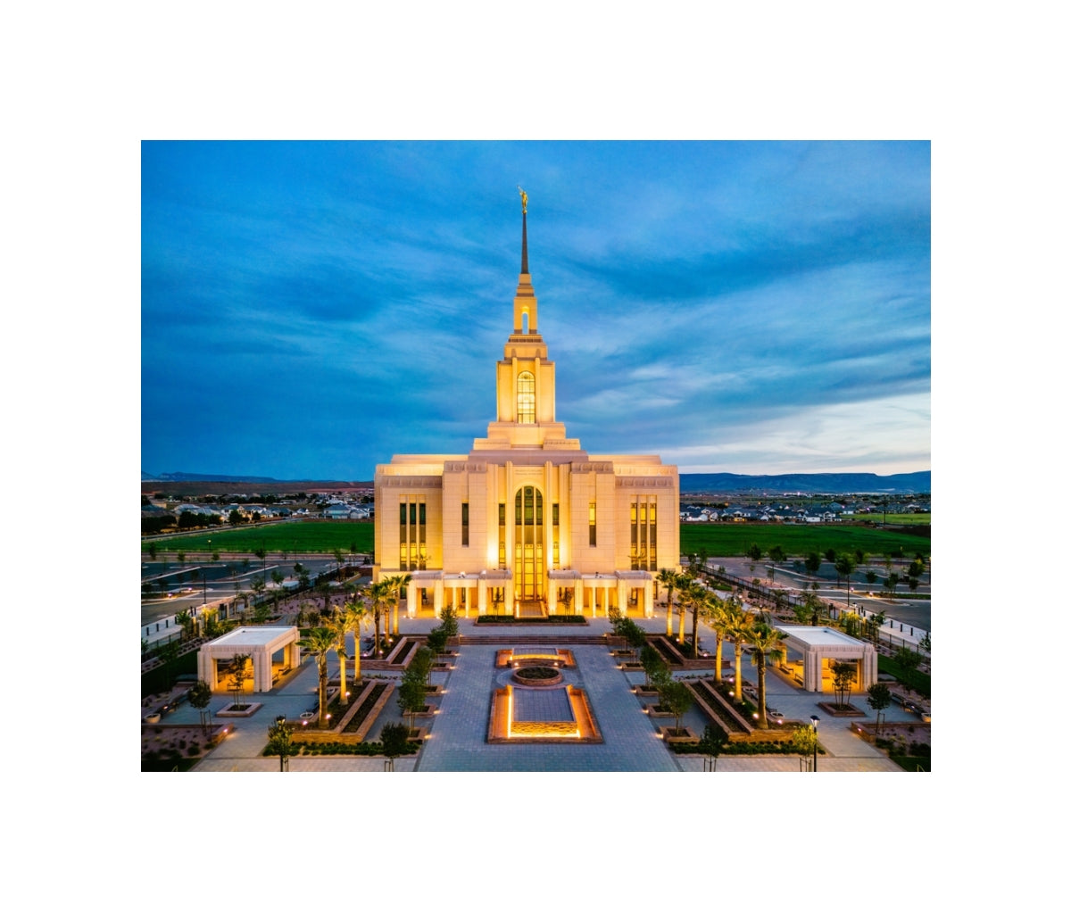 Red Cliffs Utah Temple - Evening Glow