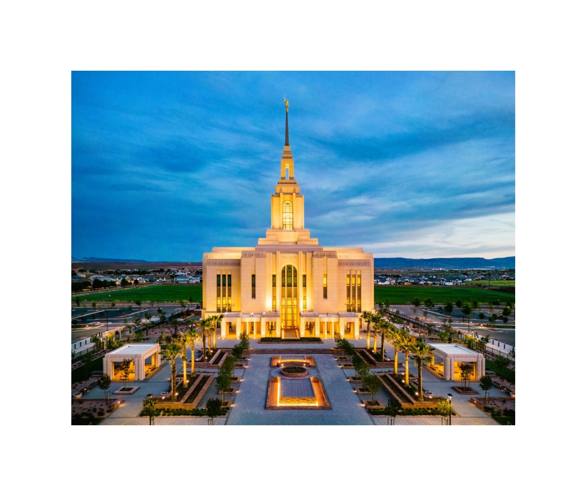 Red Cliffs Utah Temple - Evening Glow