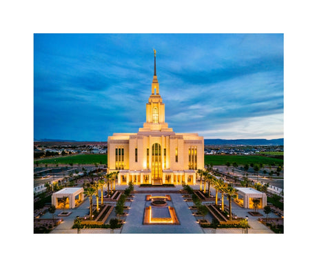 Red Cliffs Utah Temple - Evening Glow