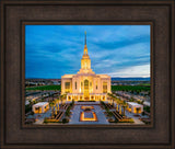 Red Cliffs Utah Temple - Evening Glow - framed giclee canvas