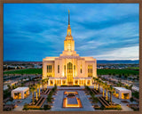 Red Cliffs Utah Temple - Evening Glow - framed giclee canvas