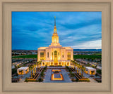 Red Cliffs Utah Temple - Evening Glow - framed giclee canvas