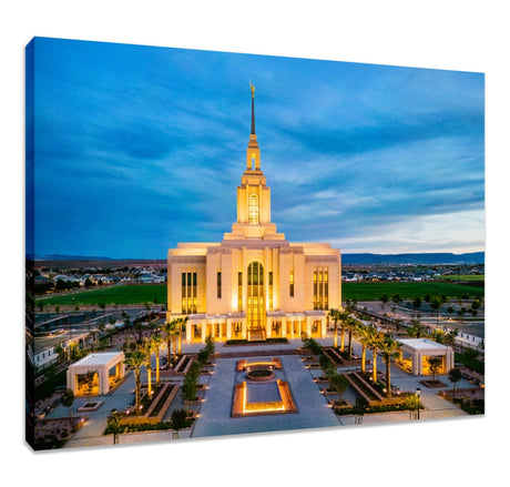 Red Cliffs Utah Temple - Evening Glow