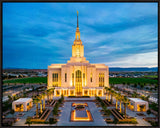 Red Cliffs Utah Temple - Evening Glow - framed giclee canvas