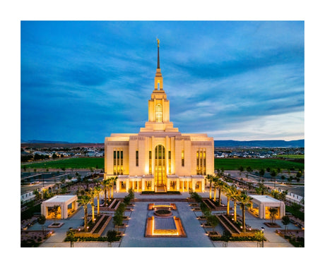 Red Cliffs Utah Temple - Evening Glow