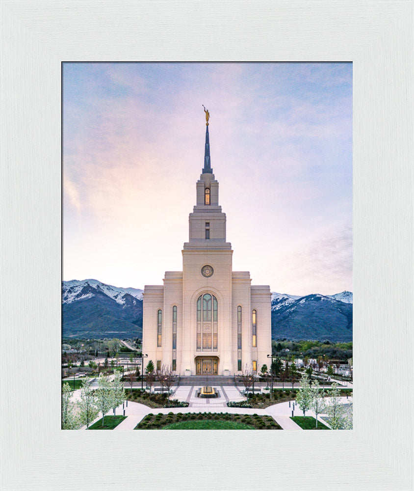 Layton Utah Temple- Mountain Blossoms  - framed giclee canvas