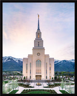 Layton Utah Temple- Mountain Blossoms  - framed giclee canvas