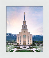 Layton Utah Temple- Mountain Blossoms  - framed giclee canvas