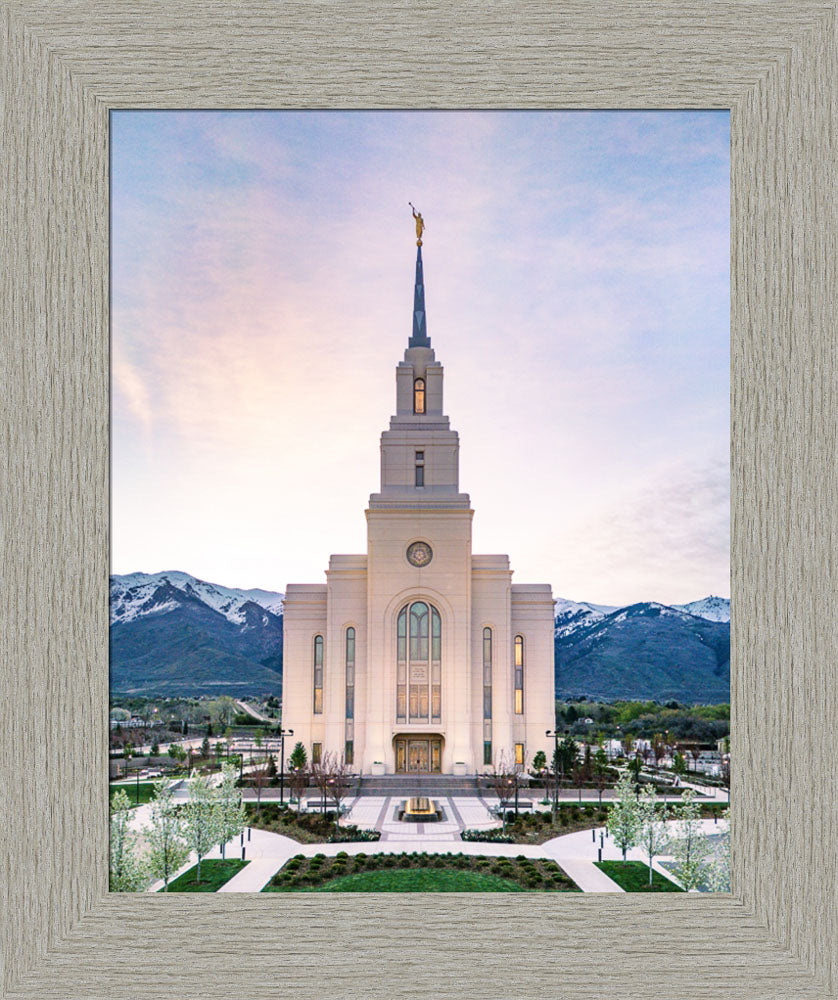 Layton Utah Temple- Mountain Blossoms  - framed giclee canvas