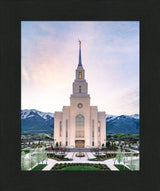 Layton Utah Temple- Mountain Blossoms  - framed giclee canvas