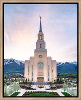 Layton Utah Temple- Mountain Blossoms  - framed giclee canvas