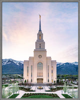 Layton Utah Temple- Mountain Blossoms  - framed giclee canvas