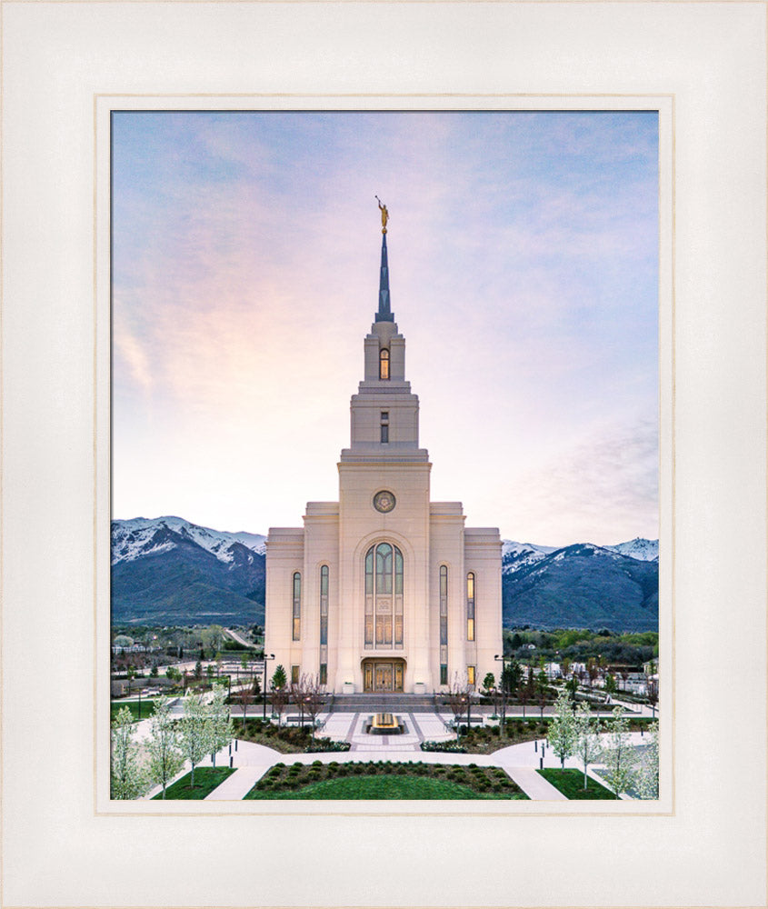 Layton Utah Temple- Mountain Blossoms  - framed giclee canvas