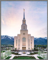 Layton Utah Temple- Mountain Blossoms  - framed giclee canvas