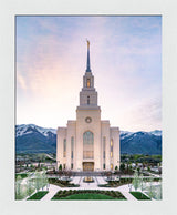 Layton Utah Temple- Mountain Blossoms  - framed giclee canvas