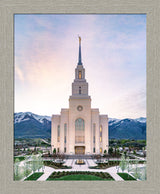 Layton Utah Temple- Mountain Blossoms  - framed giclee canvas