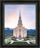 Layton Utah Temple- Mountain Blossoms  - framed giclee canvas