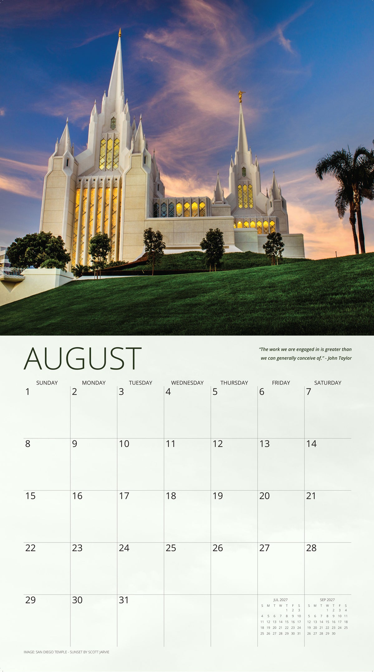 The Mountains of the Lord's House Scott Jarvie 2027 Calendar