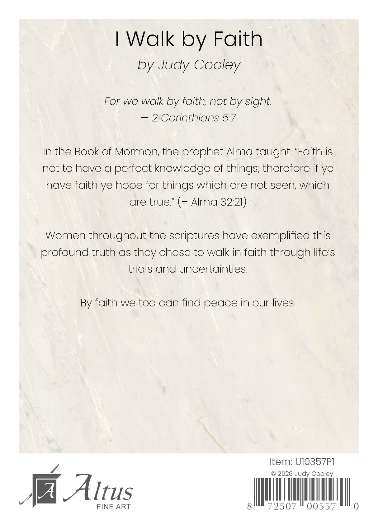 I Walk by Faith by Judy Cooley