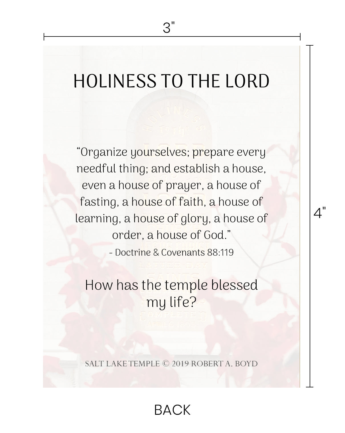 Holiness to the lord