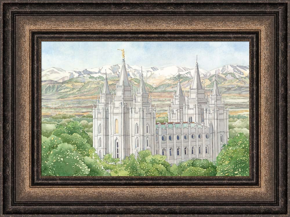 Salt Lake City Temple by Anne Bradham