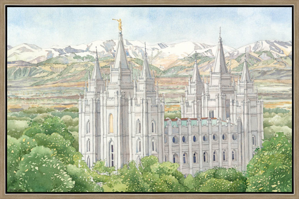 Salt Lake City Temple by Anne Bradham