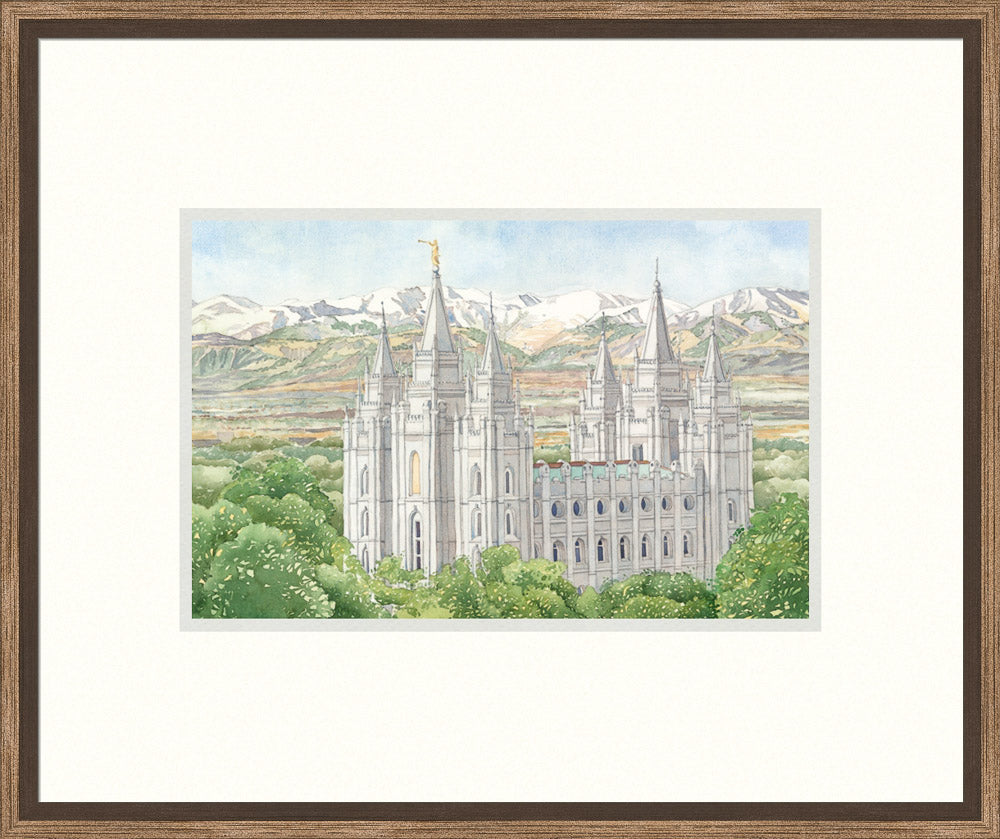 Salt Lake City Temple by Anne Bradham