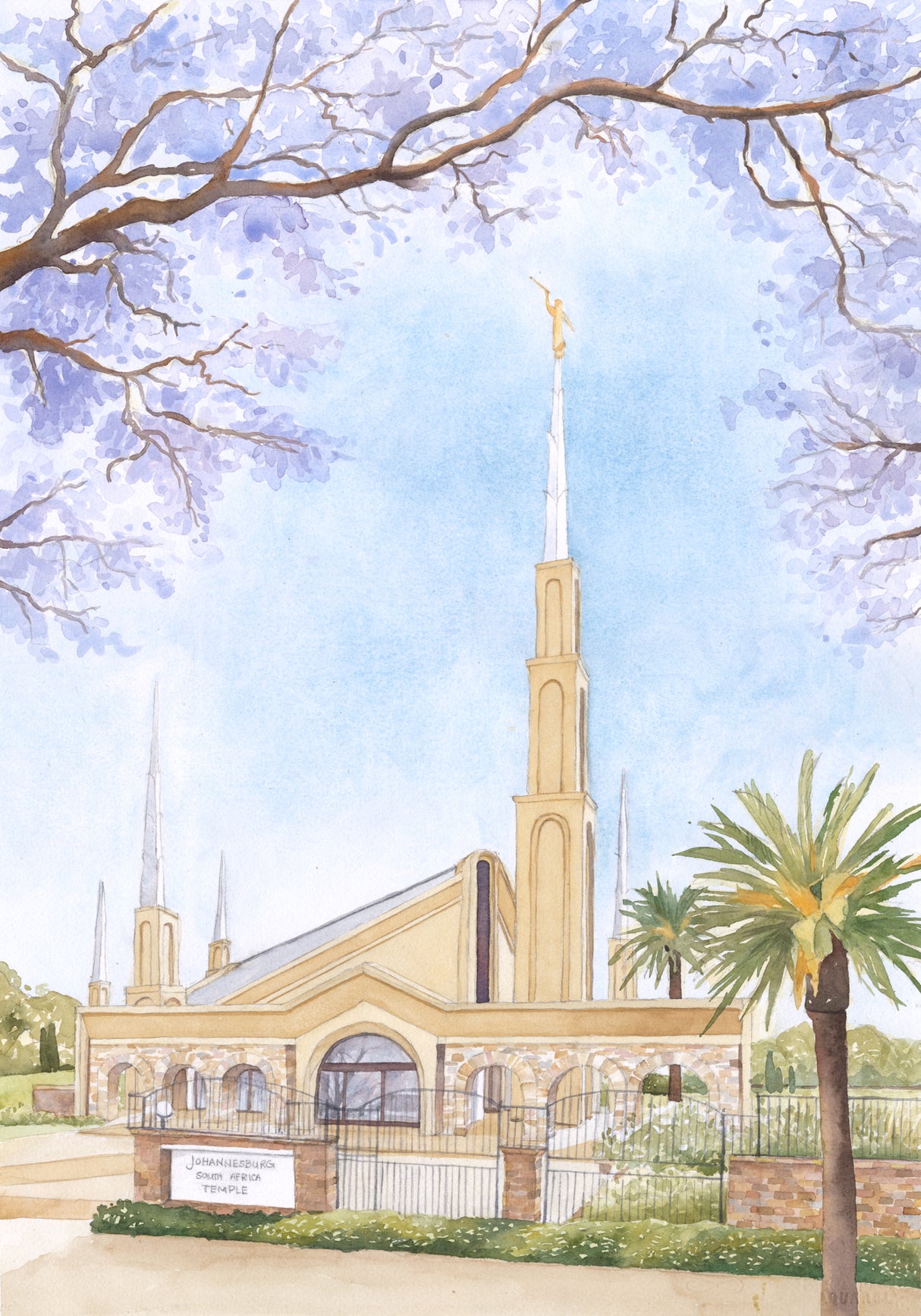 Johannesburg Temple by Anne Bradham