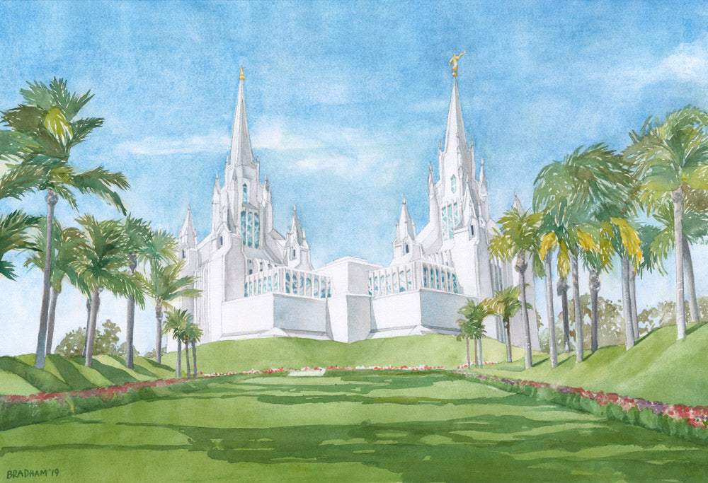 Cathedral in San sale Diego Original Painting