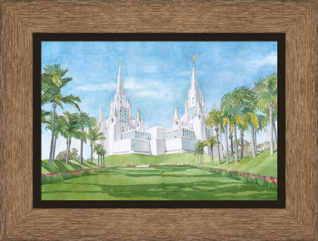 San Diego California Temple by Anne Bradham