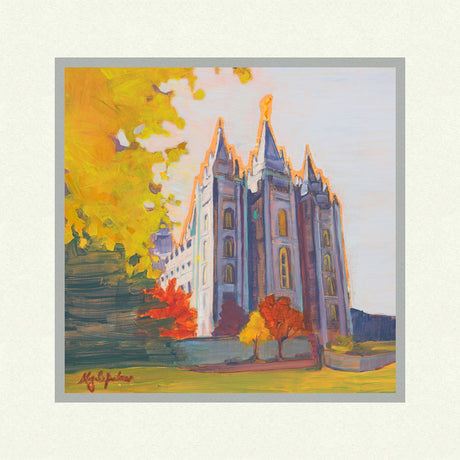 Salt Lake Temple - In Autumn by Abigale Palmer