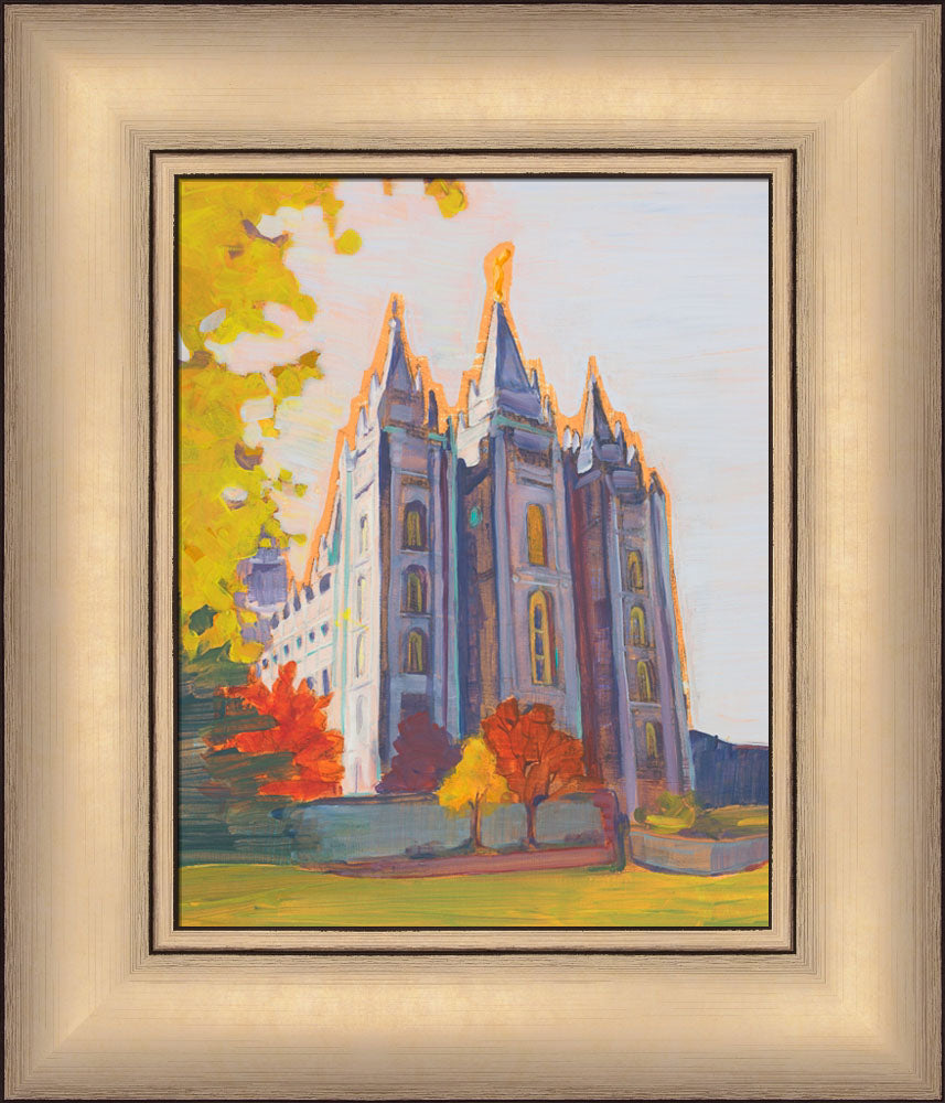 Salt Lake Temple - In Autumn by Abigale Palmer