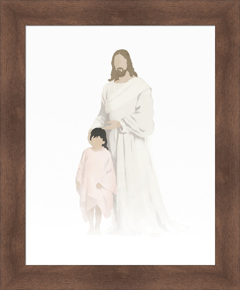 Christ with Girl Watercolor after Carl Bloch (8 Variations) by Jay Bryant Ward