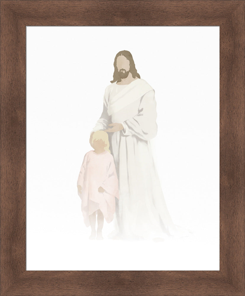 Christ with Girl Watercolor after Carl Bloch (8 Variations) by Jay Bryant Ward