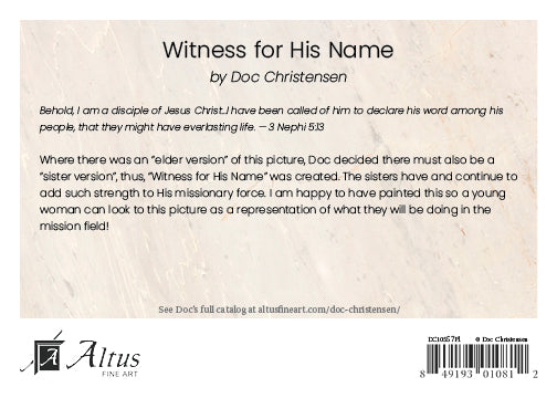 Witness for His Name by Doc Christensen