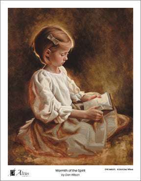 nspirational artwork depicting an open Bible with the phrase 'my soul delights in the scriptures' by Altus Fine Arts.